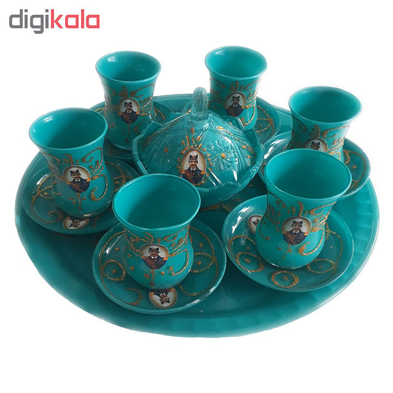 سرویس چای خوری 15 پارچه طرح شاه عباسی کد 1311