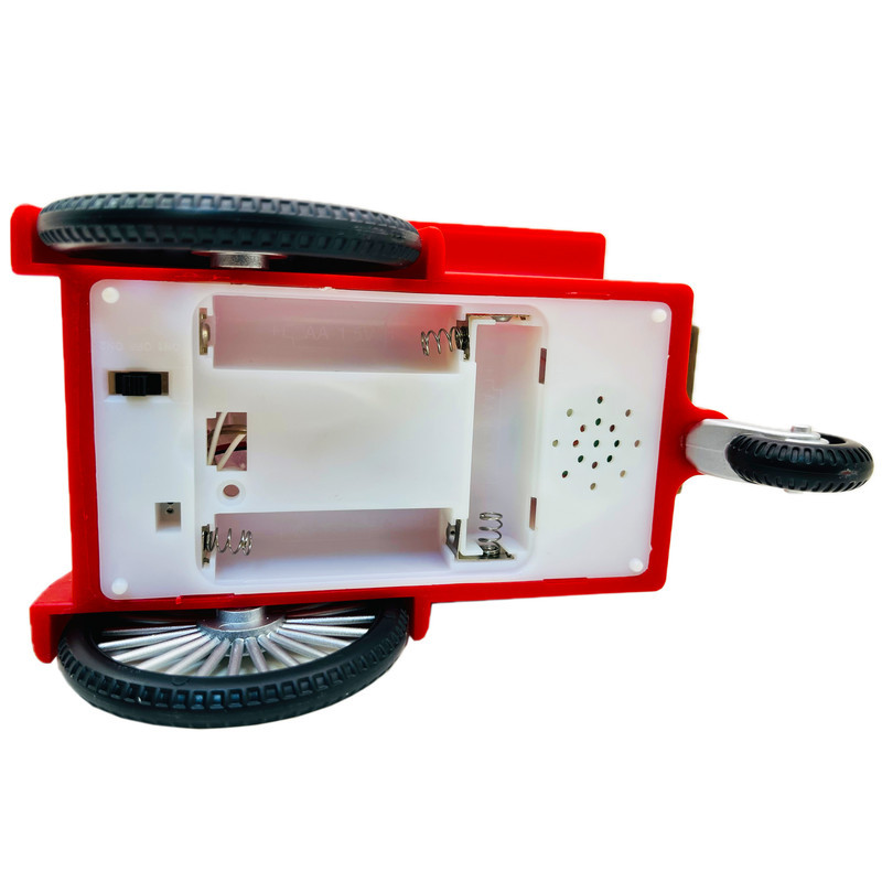 گوی موزیکال مدل پمپی لایت باکس آکواریومی طرح چرخ دستی بابانوئل و کریسمس کد P4214