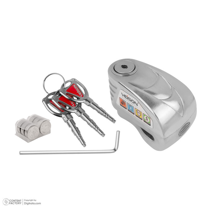 قفل دیسکی موتورسیکلت ویژن مدل دزدگیردار DX18-S