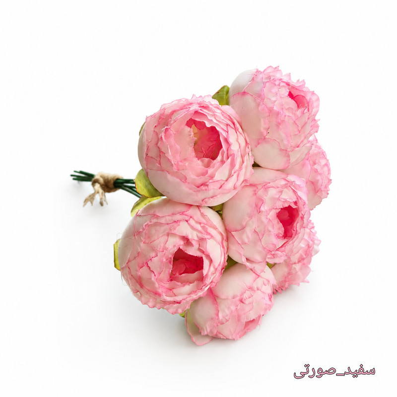 دسته گل مصنوعی مدل پیونی بزرگ ۷ شاخه