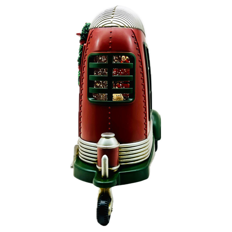 گوی موزیکال مدل پمپی لایت باکس آکواریومی طرح کمپر بابانوئل و کریسمس کد P4222