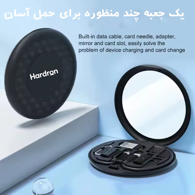 کابل تبدیل USB-CUSB به LightningUSB-CMicro USB هاردرون مدل TCRA 1600 طول 0.3 متر