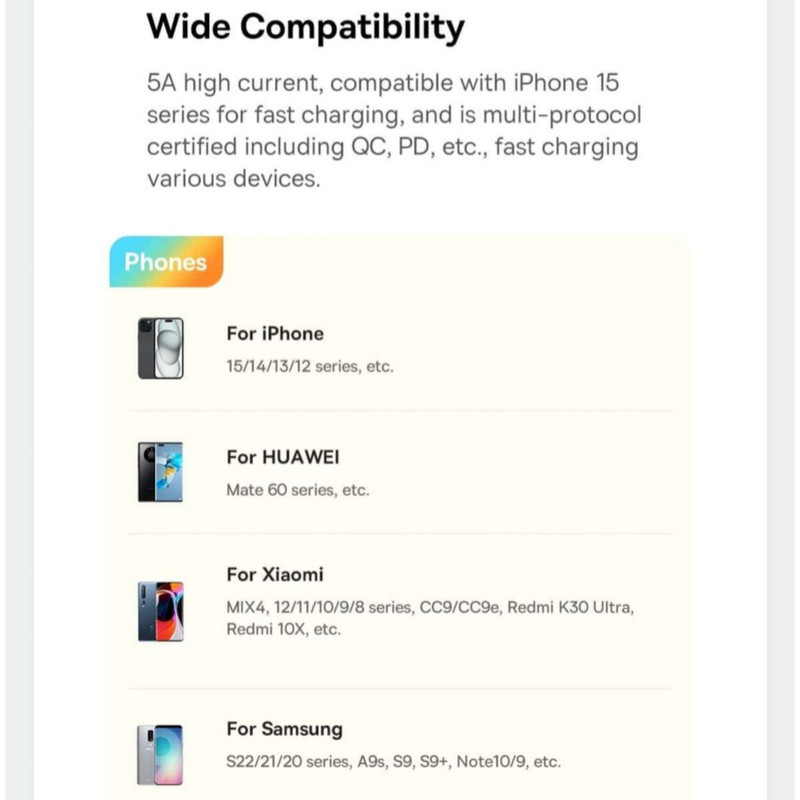 کابل USB-C  بیسوس مدل Dynamic 3 Series 100W طول 1 متر