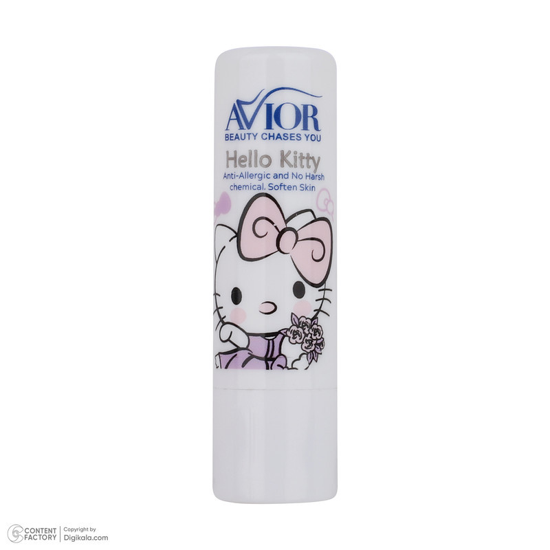 اسپری بدن کودک اویور مدل hello kitty حجم 130 میلی‌لیتر با رایحه گرم مناسب زمستان به همراه بادی اسپلش اویور مدل hello kitty حجم 60 میلی‌لیتر و بالم لب اویور مدل hello kitty  با وزن 2.8 گرم