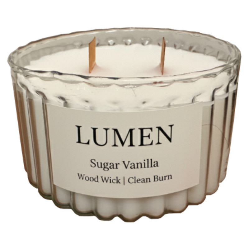 شمع دستساز معطر مدل lumen با رایحه وانیل زمان اتمام ۴۰ ساعت