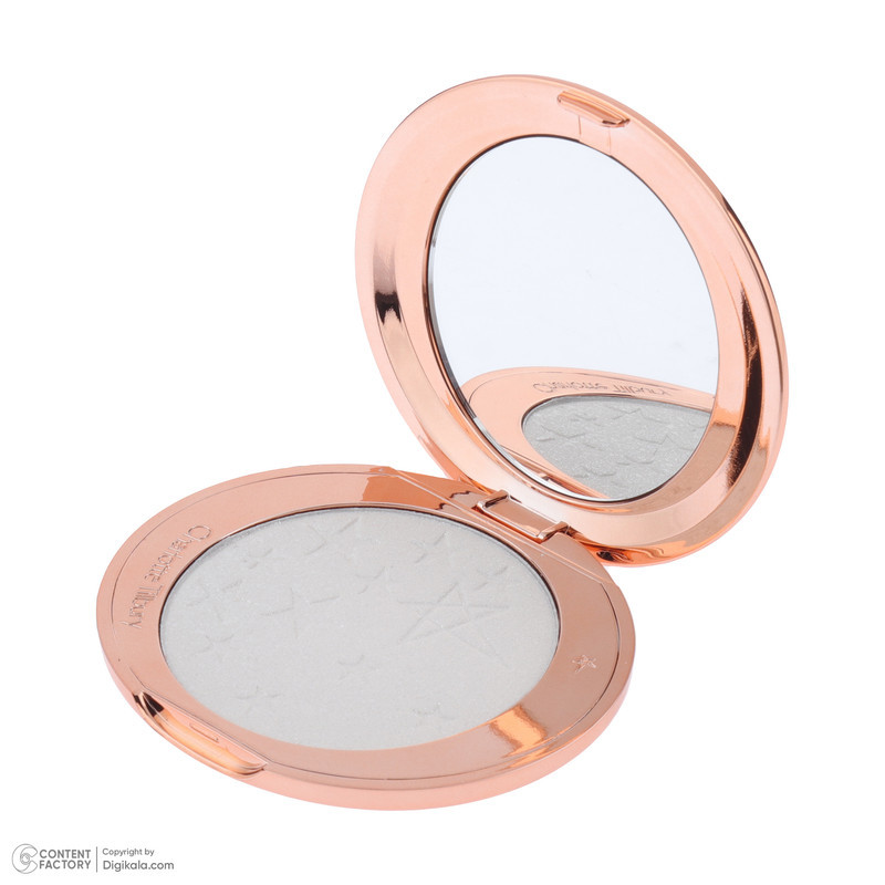 هایلایتر شارلوت تیلبری با شماره رنگ 77491، جلوه براق و تناژ صدفی مدل pearlescent glow، مناسب استفاده روزانه
