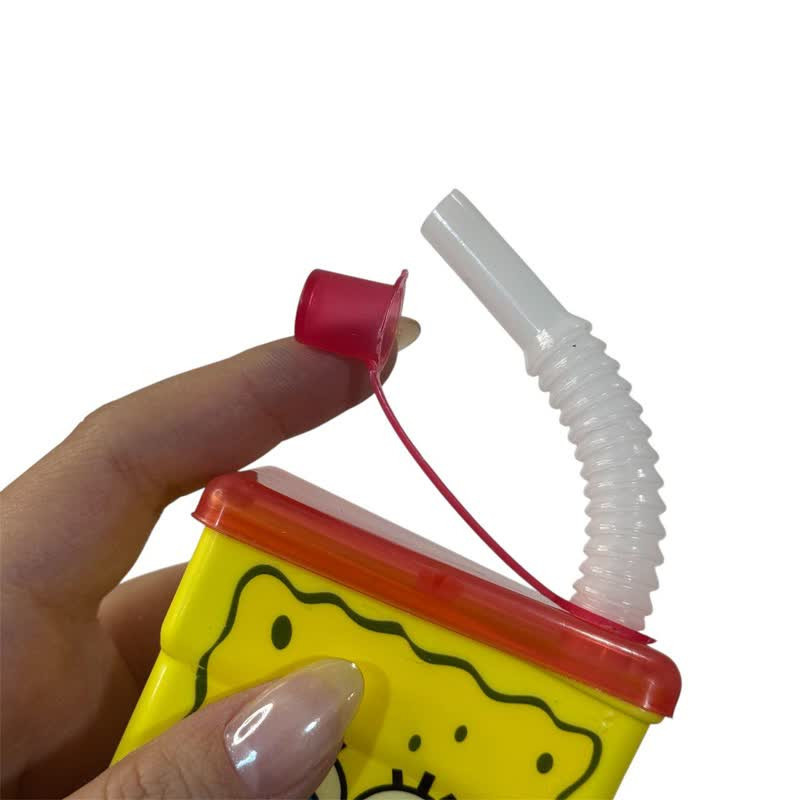 لیوان کودک مدل نی دار طرح باب اسفنجی بسته دو عددی