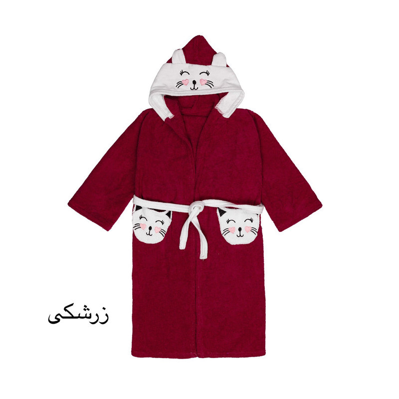 حوله پالتویی کودک هنرمند مدل cat سایز ۱۰۰×۹۰ سانتی متر