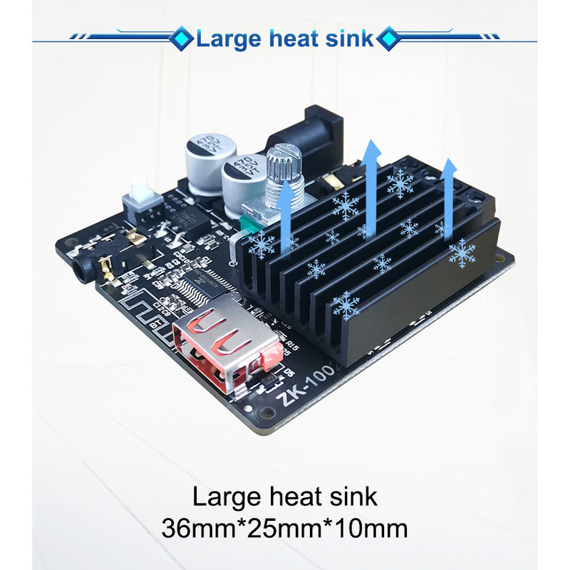 ماژول آمپلی فایر بلوتوثی مدل 100w_x2 کد zk