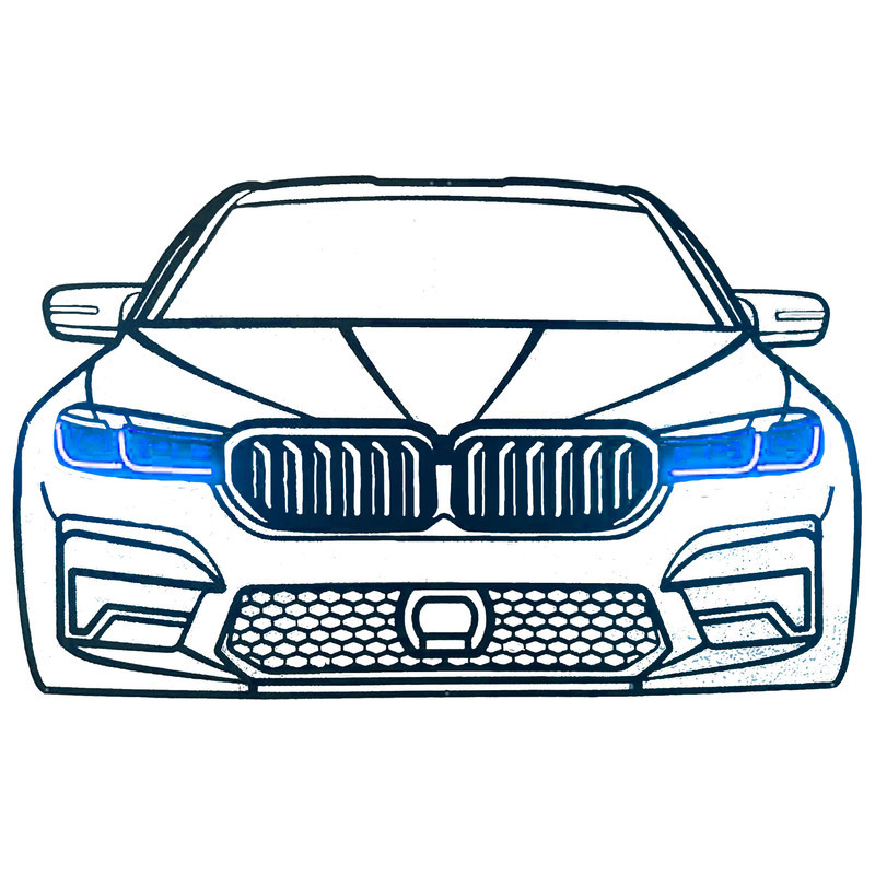 چراغ دیواری نئونی طرح ماشین bmw