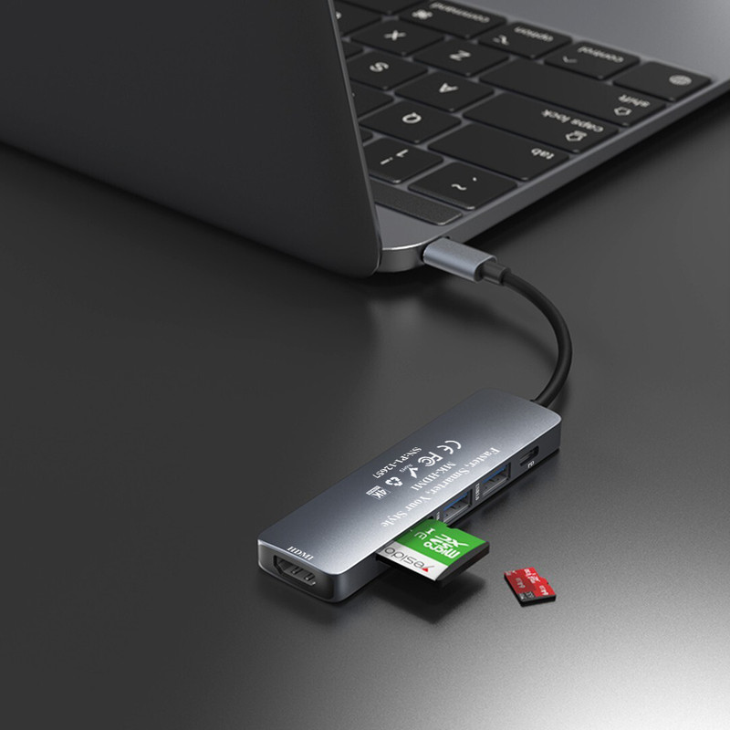 هاب 6 پورت USB-C ماکار مدل MK-HDMI