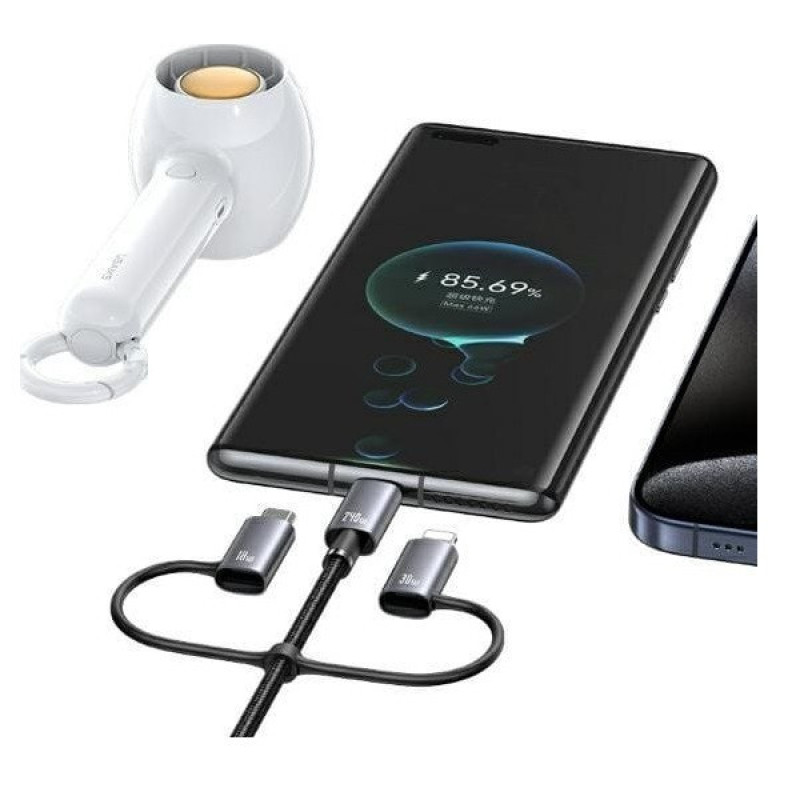 کابل تبدیل UsbUsb-c به MicrousbلایتنینگUsb-c یوسمز مدل sj737 طول 1.2 متر