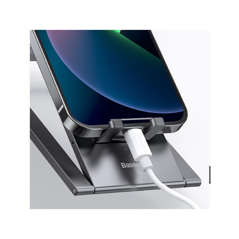 پایه نگهدارنده گوشی موبایل و تبلت بیسوس مدل Foldable Metal Desktop Holder LUKP000013