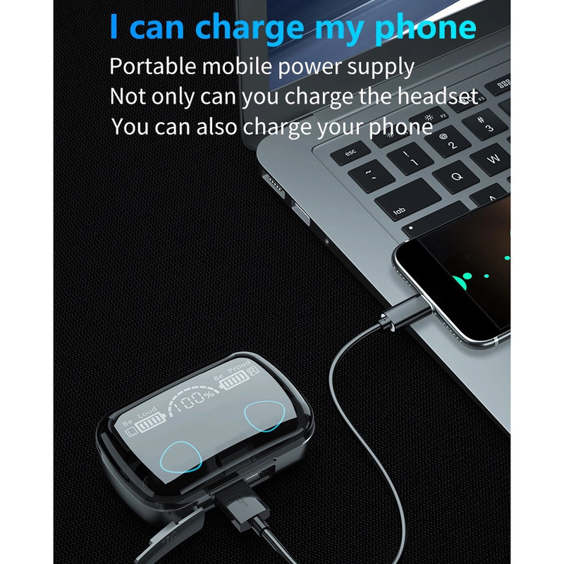هدفون بلوتوثی مدل M10 بدون نویز کنسلینگ، درگاه شارژ microUSB، دارای نشانگر LED، قابلیت استفاده به عنوان پاوربانک