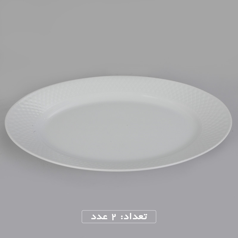 سرویس غذاخوری 102 پارچه چینی زرین ایران سری رادیانس مدل White درجه یک
