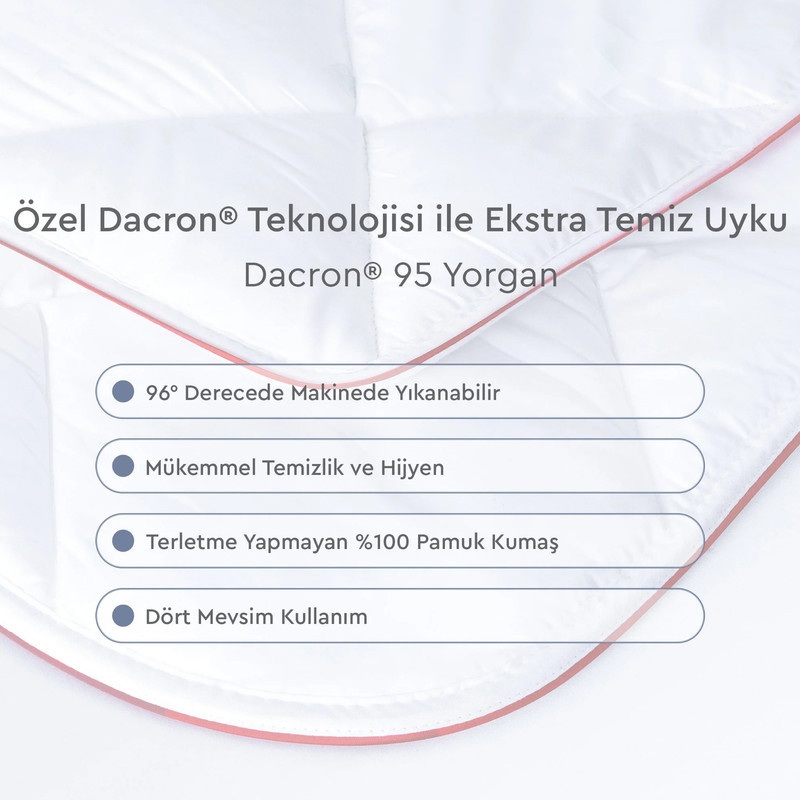 لحاف دو نفره یاتاش مدل Dacron 95 سایز 215*195 سانتی متر