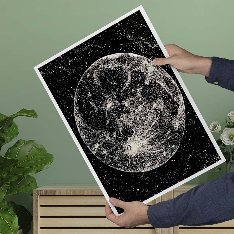 پوستر کارنيکا طرح ماه Moon کد 16841 مجموعه 8 عددی