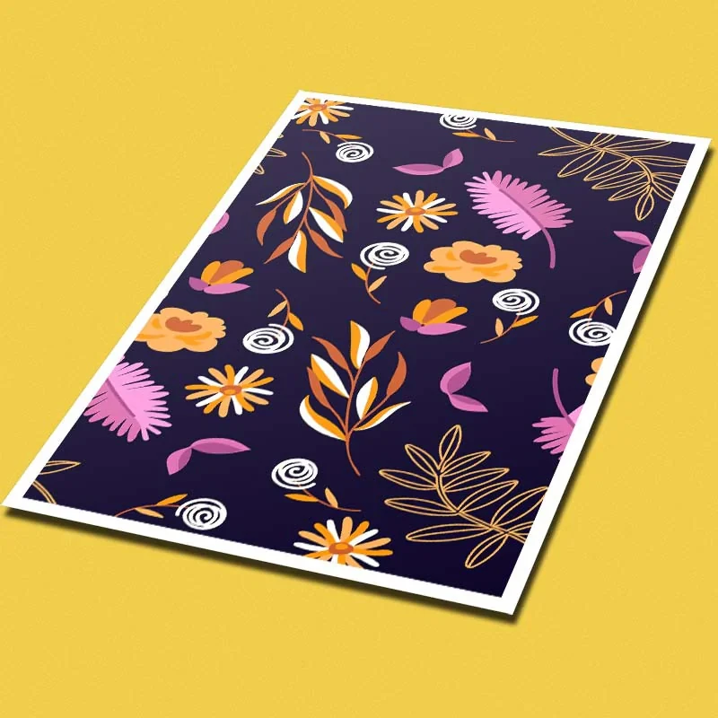 پوستر کارنيکا طرح پترن گل‌دار Floral Pattern کد 15541 مجموعه 8 عددی