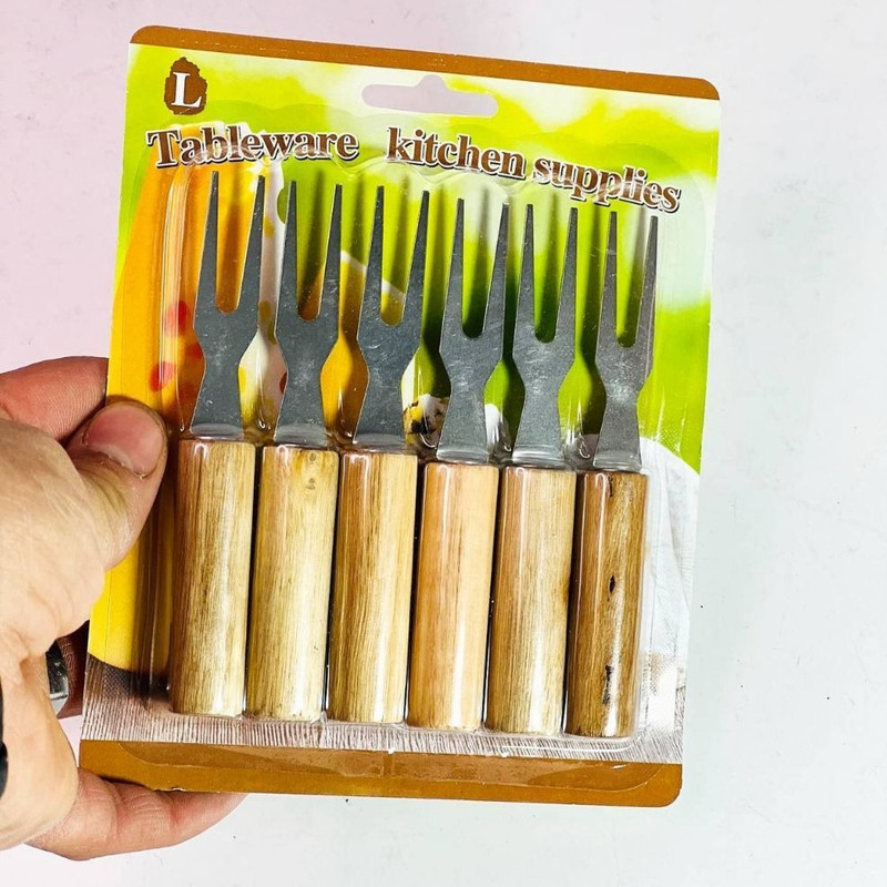 چنگال زیتون خوری مدل L11 کد DGQ50603018 بسته 6 عددی
