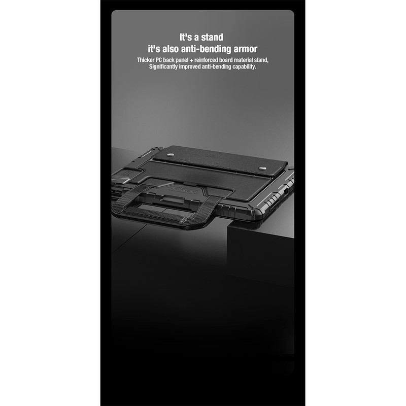 کیف کلاسوری کیبورد دار نیلکین مدل Bumper Go Keyboard مناسب برای تبلت اپل iPad Air 11 2024  Air 10.9 2022  Air 4  Air 5  Air 6  Air 2020  Ipad Pro 11 2020  2021  2022