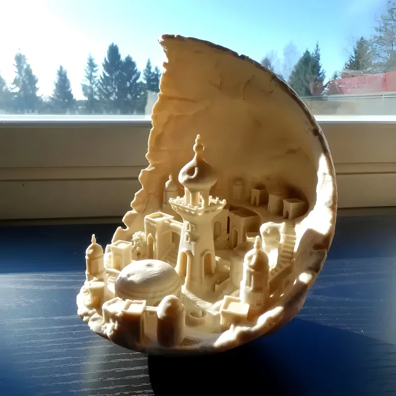 چراغ رومیزی طرح ماه مدل Moon City