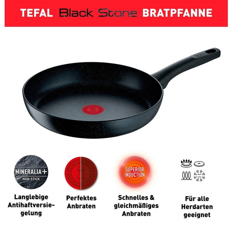تابه گرانیت تفال مدل Black Stone سایز 24