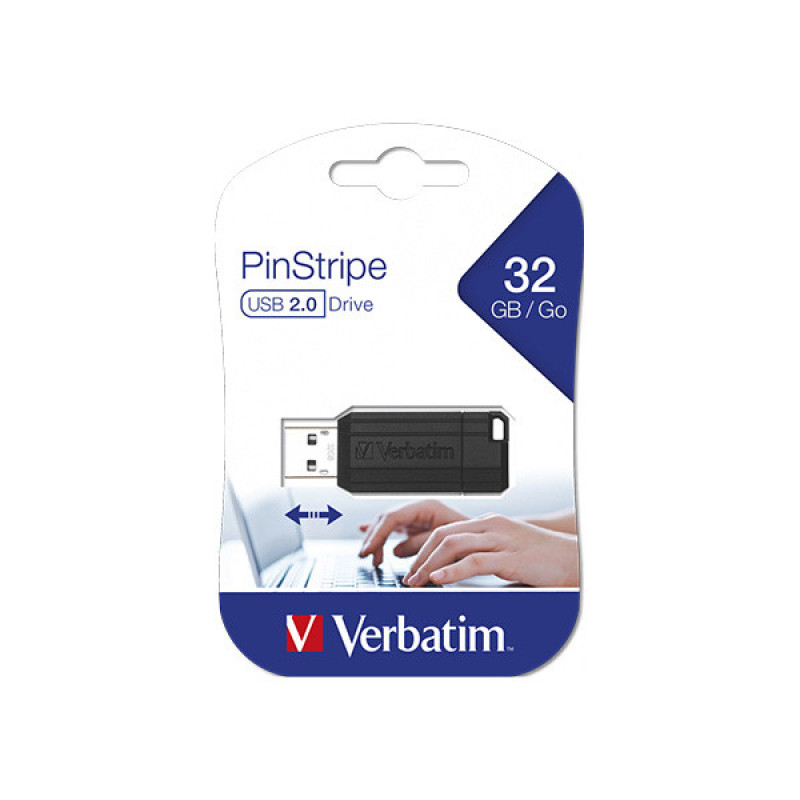 فلش مموری ورباتیم مدل PinStripe USB Drive ظرفیت 32 گیگابایت