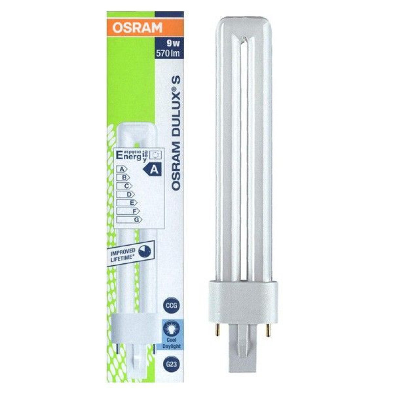 لامپ چراغ مطالعه 9 وات اسرام مدل DULUX S 9W865 پایه G23
