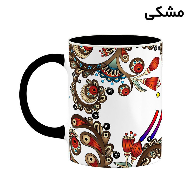 ماگ کاکتی مدل اسم فرامرز طرح سنتی گل و بته کد mgh46330