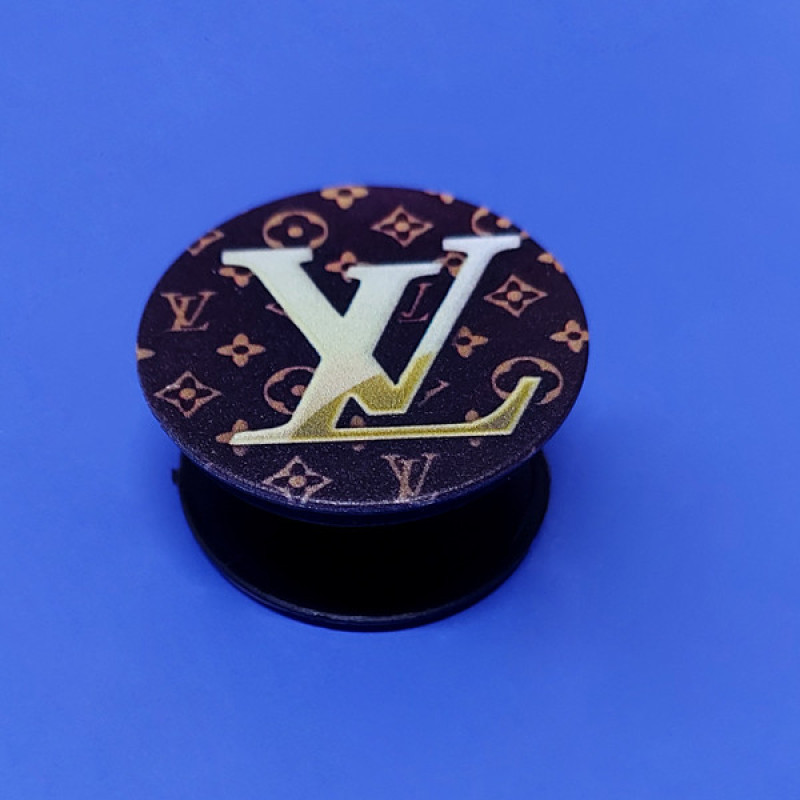 پایه نگهدارنده گوشی موبایل پاپ سوکت مدل  LV BROWN