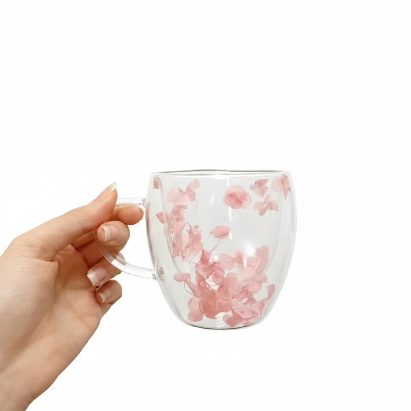 فنجان مدل دوجداره گلدار کد 01
