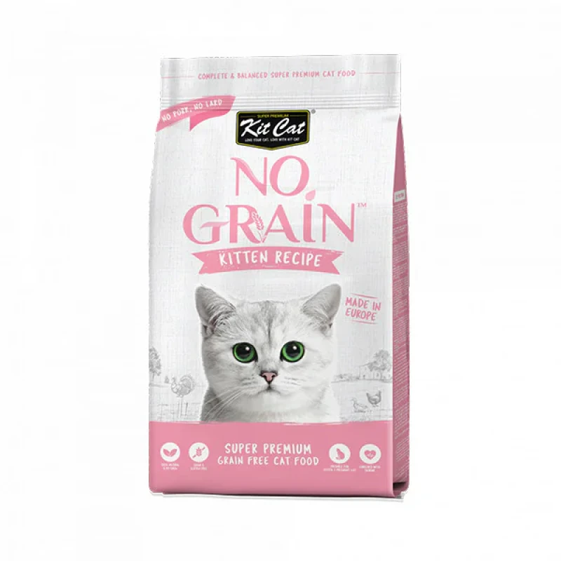 غذای خشک بچه گربه کیت کت مدل No Grain Kitten Recipe طعم مرغ وزن 1 کیلوگرم