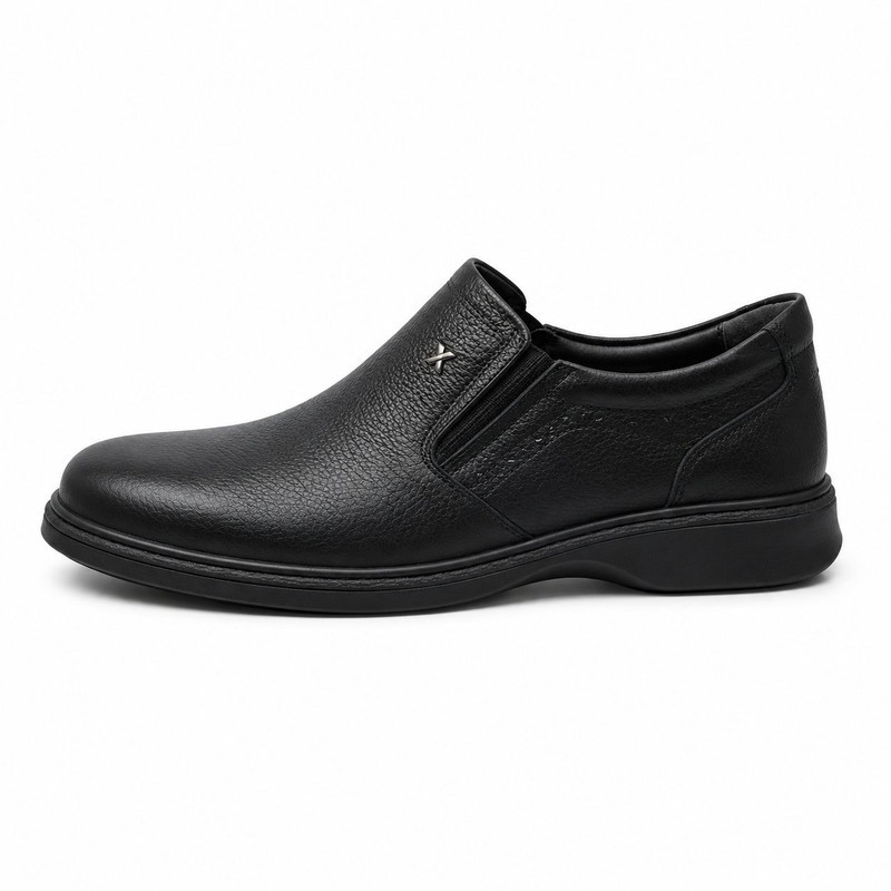 کفش رسمی مردانه چرم طبیعی مدل Slip-on فوق سبک کد 406