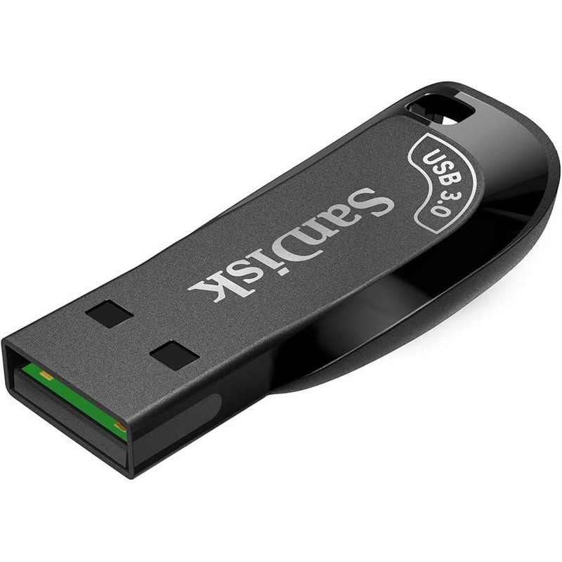 فلش مموری 64 گیگابایت سن دیسک مدل ULTRA SHIFT CZ410 با رابط USB 3.1، سرعت خواندن 100 مگابایت بر ثانیه، نرم‌افزار امنیتی SanDisk SecureAccess و بازیابی فایل RESCUEPRO Deluxe، مناسب ضبط خودرو و تلویزیون