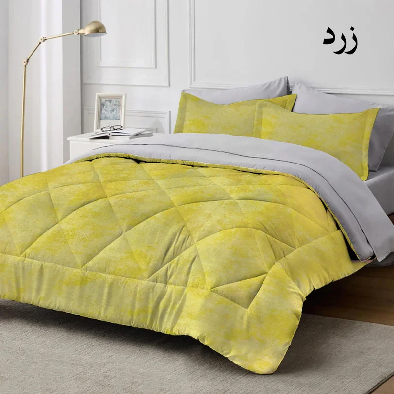 سرویس روتختی دو نفره 6 تکه نوپه هوم مدل مخمل پتینه 1006