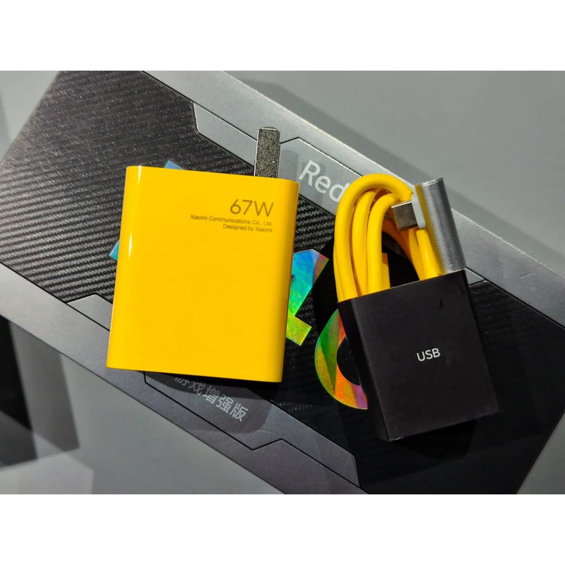 شارژر دیواری  مدل Redmi K40 Gaming MDY-12-EF 67W به همراه کابل تبدیل USB-C