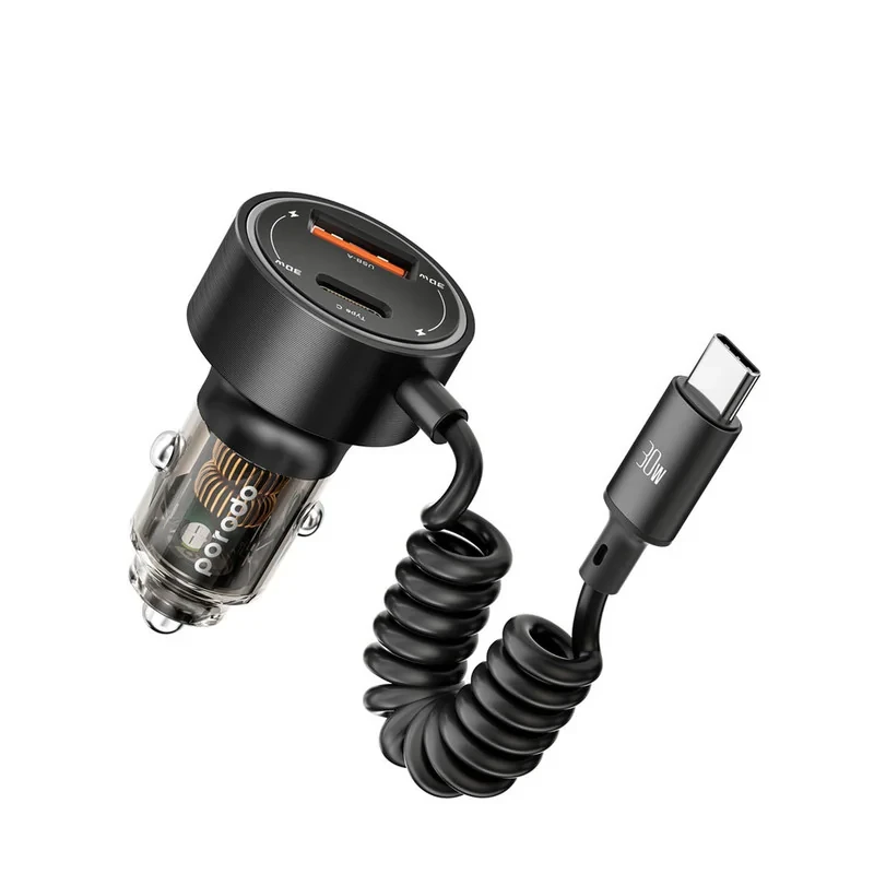 شارژر فندکی 60 وات 2 پورت پرودو مدل PD-60CXC