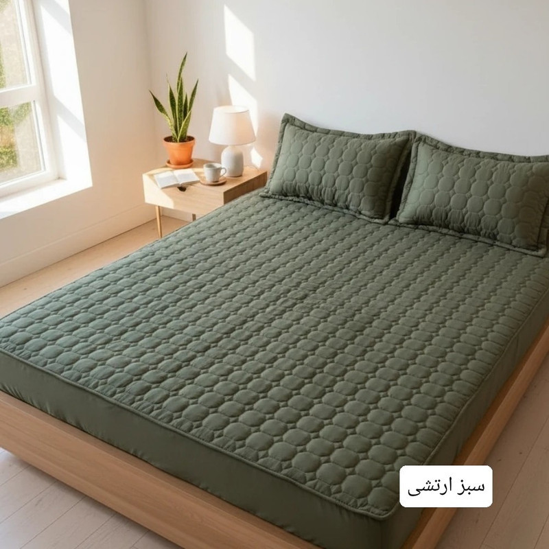 سرویس روتختی 2 نفر 3 تکه مدل  کشدار طرح زنبوری