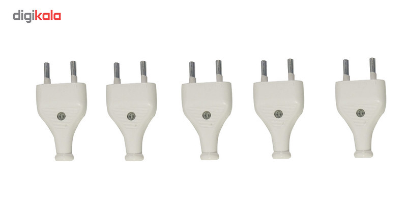 دوشاخه برق الکترو فراز کد White بسته 5 عددی