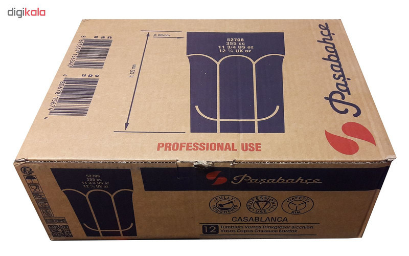 لیوان پاشاباغچه سری کازابلانکا کد 52708 بسته 12 عددی