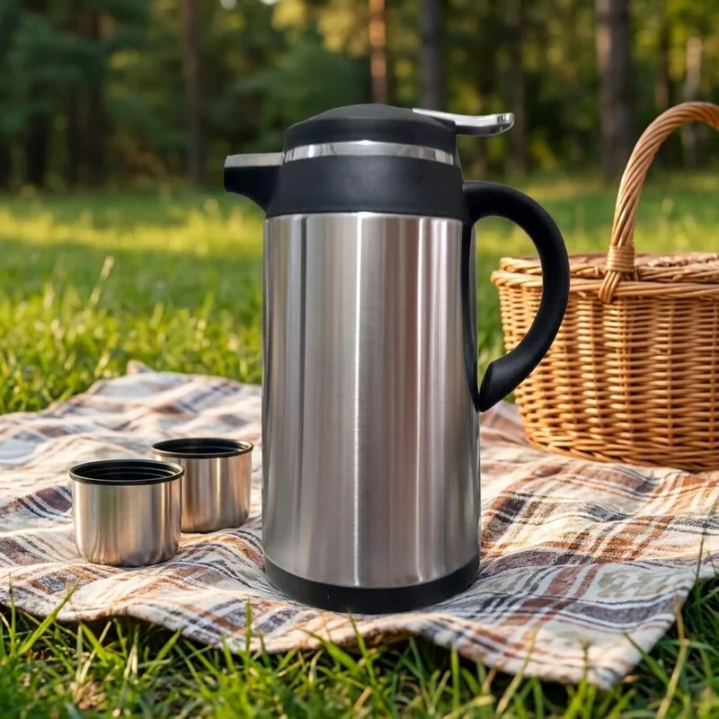 فلاکس مدل شیشه ای طرح استیل گنجایش 1 لیتر