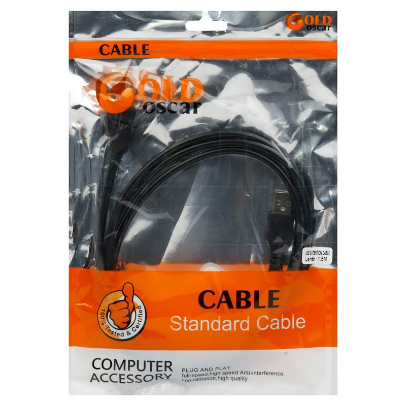 کابل افزایش طول USB گلداسکار مدل GL015 طول 1.5 متر