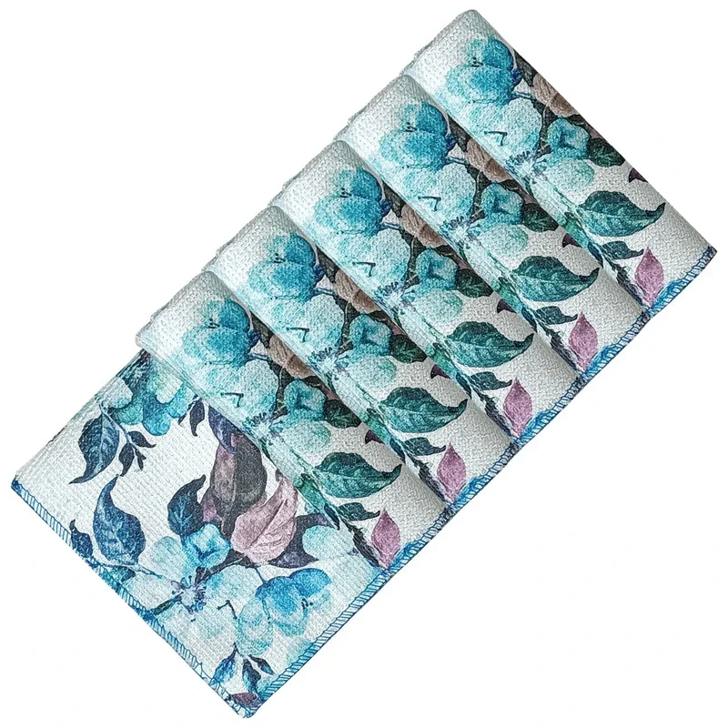 دستمال آشپزخانه بی تی مدل رز کد 25x25RB5 بسته 5 عددی