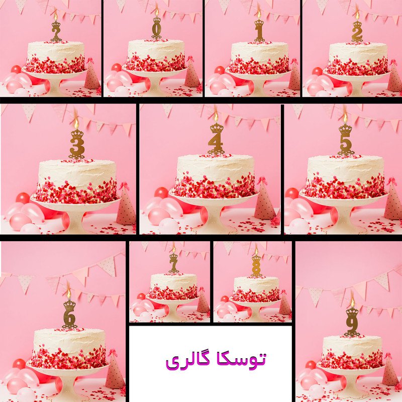 شمع تولد طرح عدد مجموعه 11 عددی