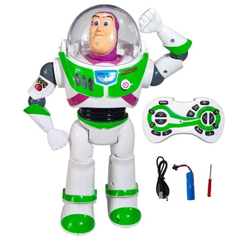 اسباب بازی ناب سل مدل ربات کنترلی بازلایتر شارژی موزیکال کد  Rechargeable musical remote control buzz lightyear tooy stooy5 با قابلیت راه رفتن و انجام حرکات نمایشی