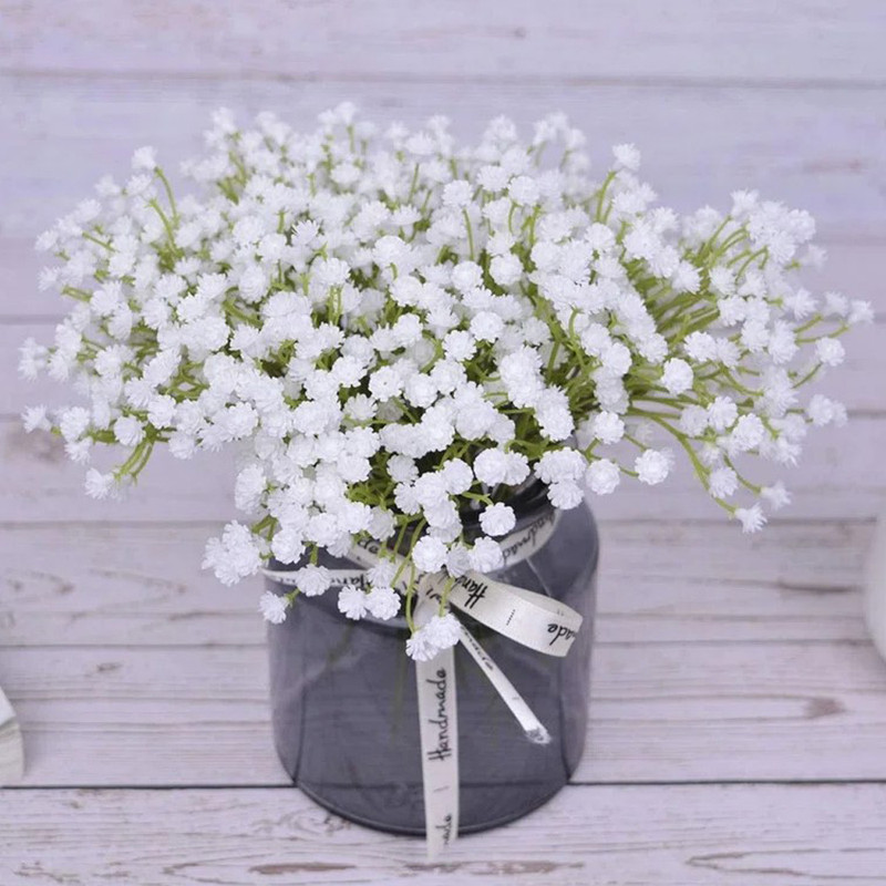 گل مصنوعی بوته عروس بسته 2 عددی، ابعاد 15×15×35 سانتی‌متر، وزن 40 گرم