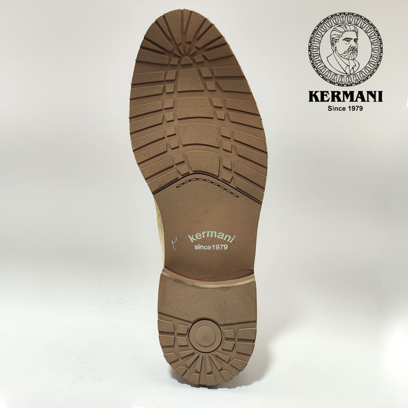 نیم بوت مردانه کرمانی مدل جیر دستدوز طبیعی کد 653