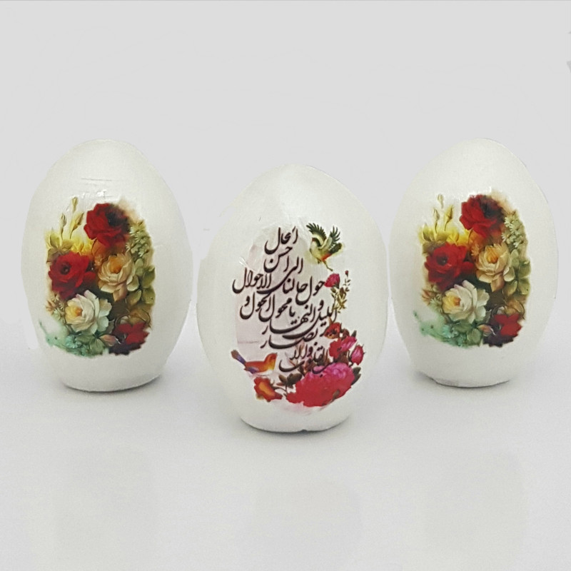 تخم مرغ تزیینی هفت سین طرح گل کد FF002