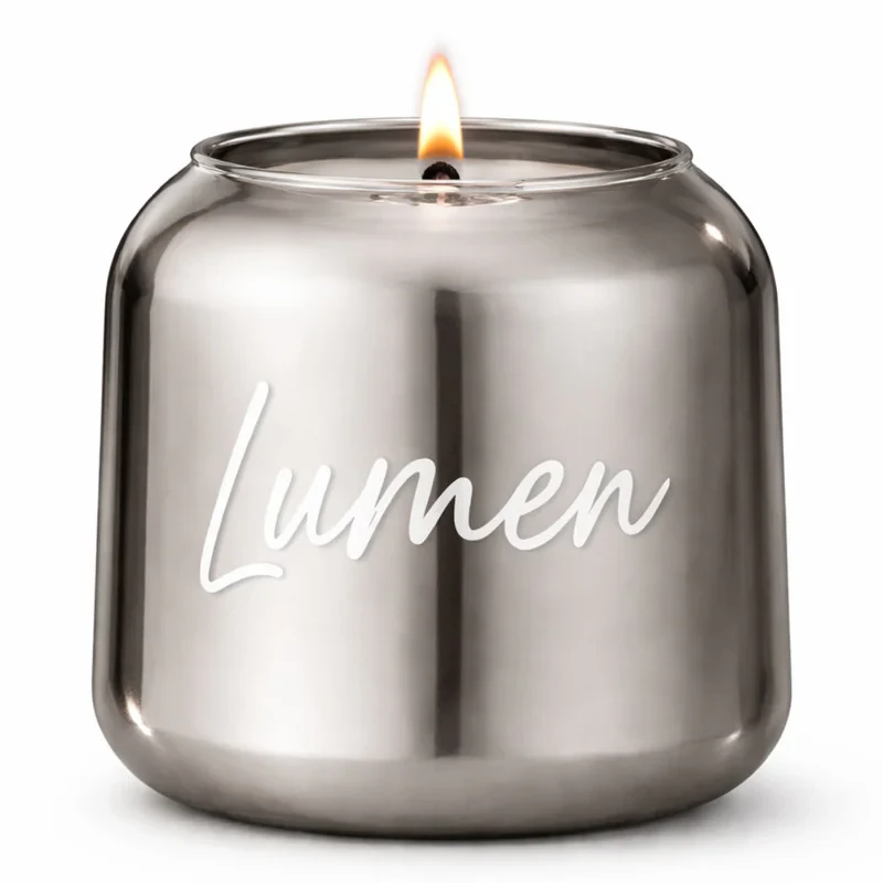 شمع دست‌ساز معطر مدل LUMEN-03 با رایحه گل یاسمن زمان اتمام ۳۰ ساعت