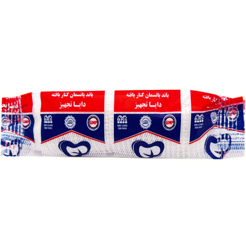 باند پانسمان دایا تجهیز استوار مدل کنار بافت 10 سانتی متر مجموعه 5 عددی